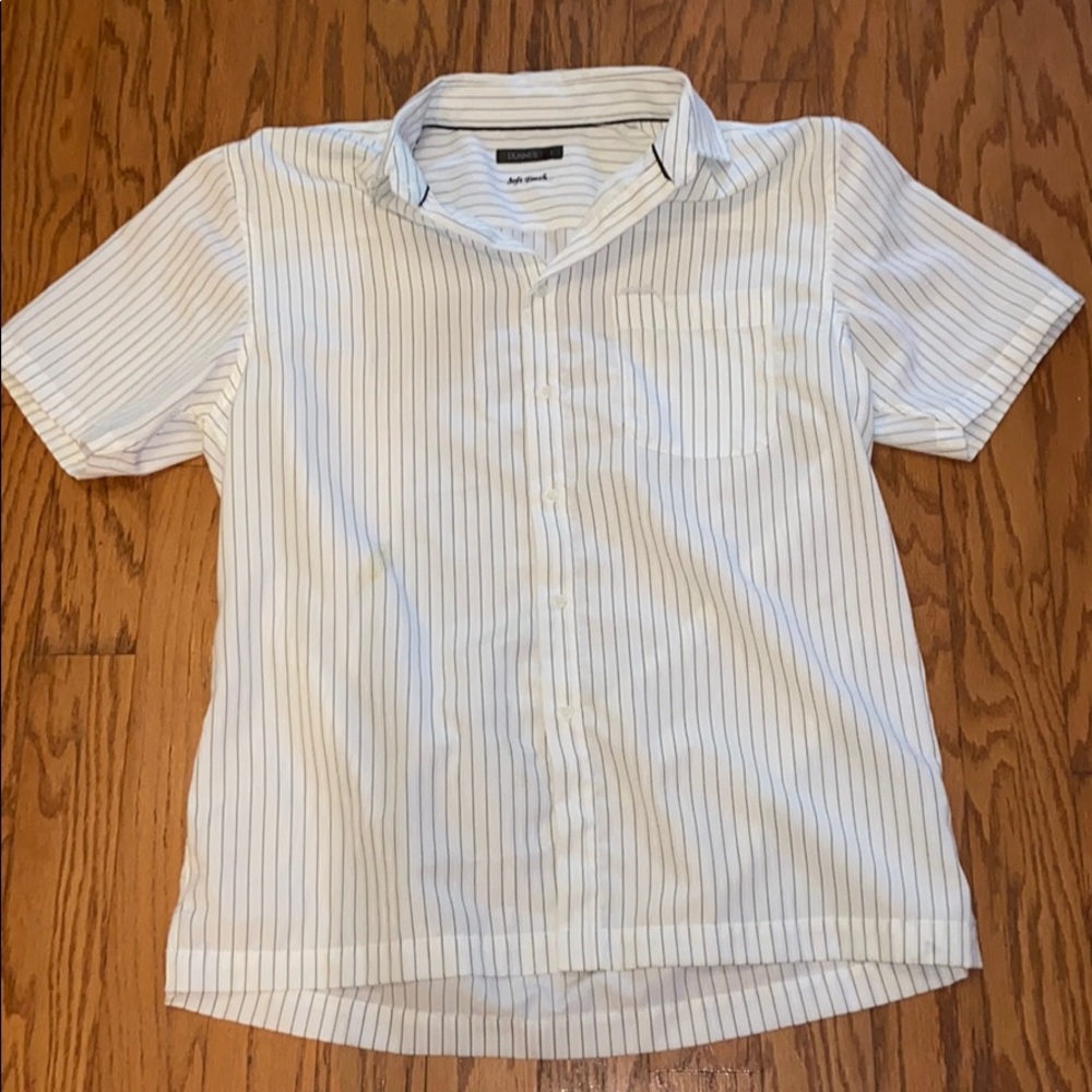 Dunnes Men’s Causal Button Down Shirt Black Stripe